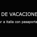 viajar a italia con pasaporte italiano